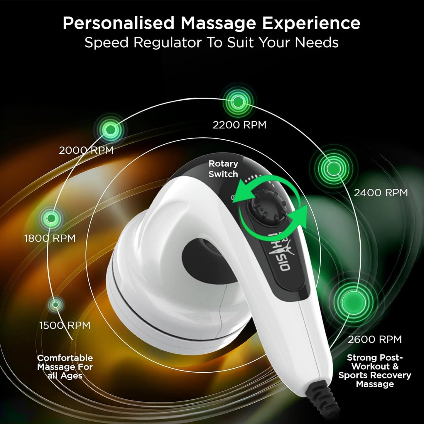 Body Pain Dr Physio USA Electric Full Body Massager for Pain Relief of Back, Leg & Foot, White