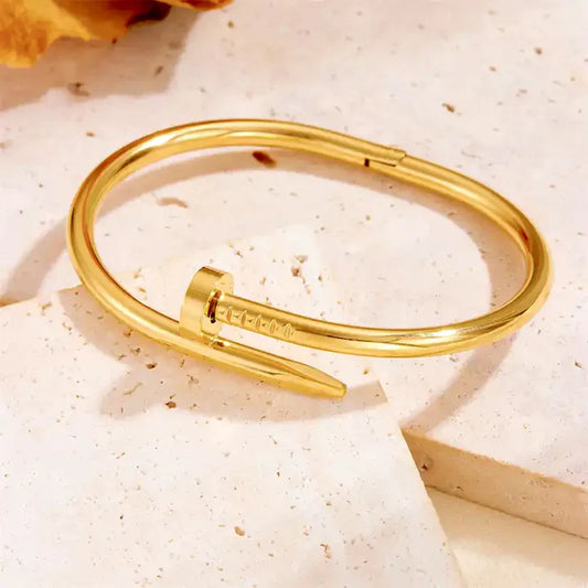 Elegant Nail Bracelet – Minimalist Screw Bangle Jewelry-1